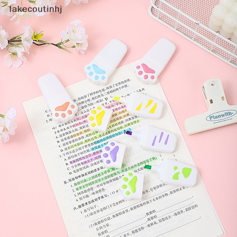 1 Bút Dạ Quang Hình Chân Mèo Đáng Yêu