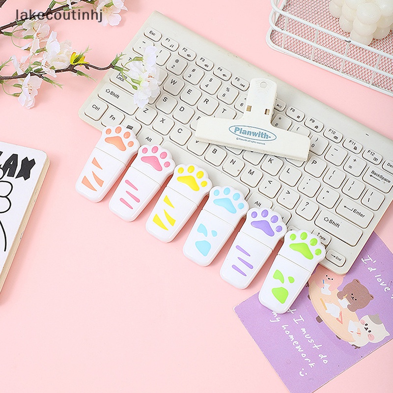 1 Bút Dạ Quang Hình Chân Mèo Đáng Yêu