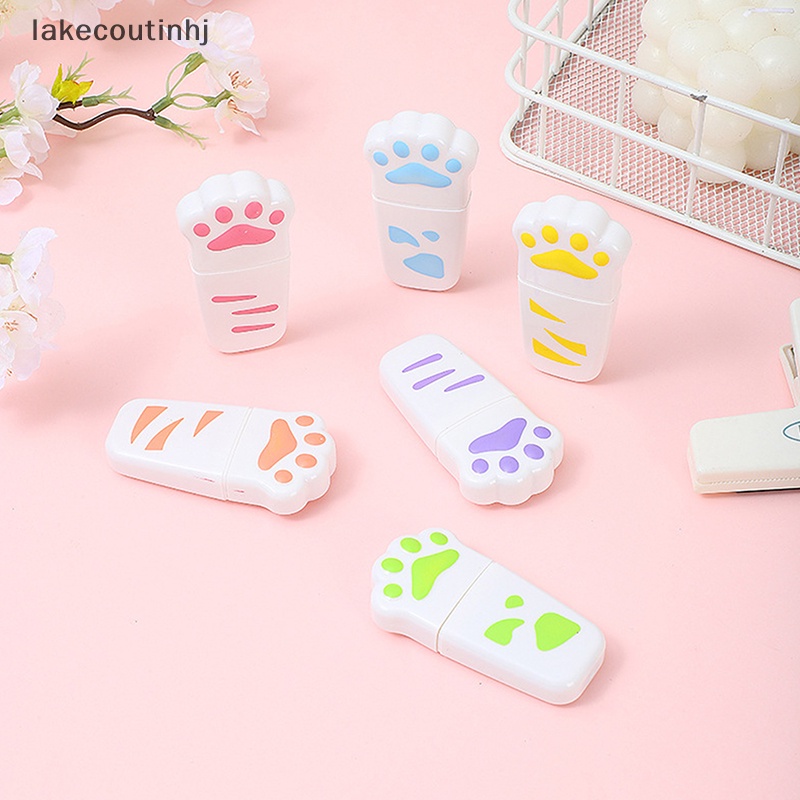 1 Bút Dạ Quang Hình Chân Mèo Đáng Yêu