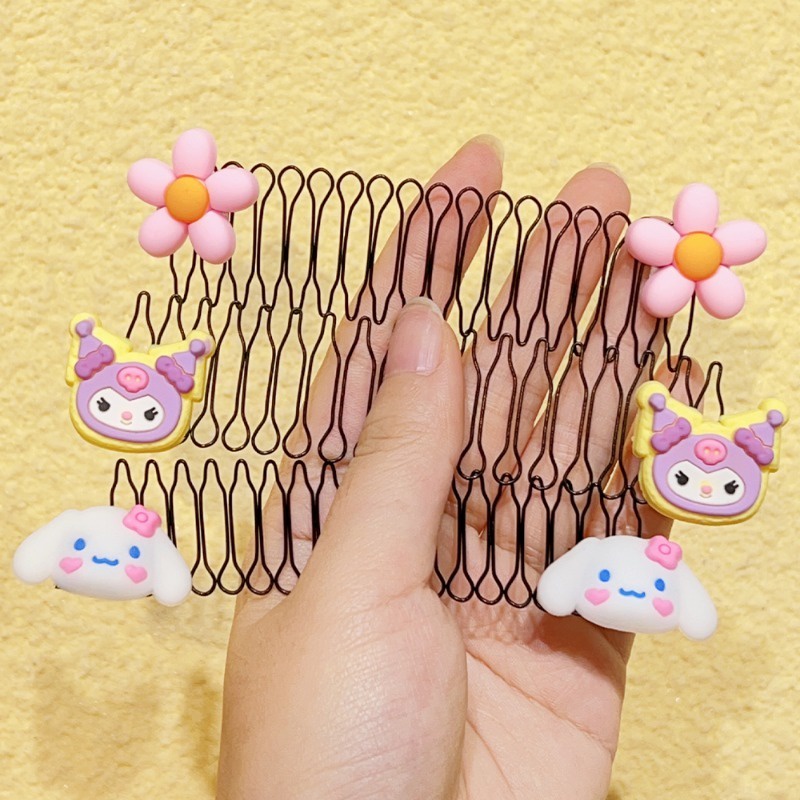 Lược Kẹp Tóc Cong Bằng Hợp Kim Họa Tiết Hoạt Hình Dễ Thương Cho Bé