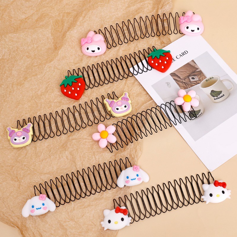 Lược Kẹp Tóc Cong Bằng Hợp Kim Họa Tiết Hoạt Hình Dễ Thương Cho Bé