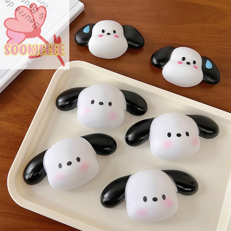 Miếng dán SayMakerLace silicon hình chú chó hoạt họa 3D DIY trang trí điện thoại/ máy tính/ cốc nước/ đồ chơi trẻ em