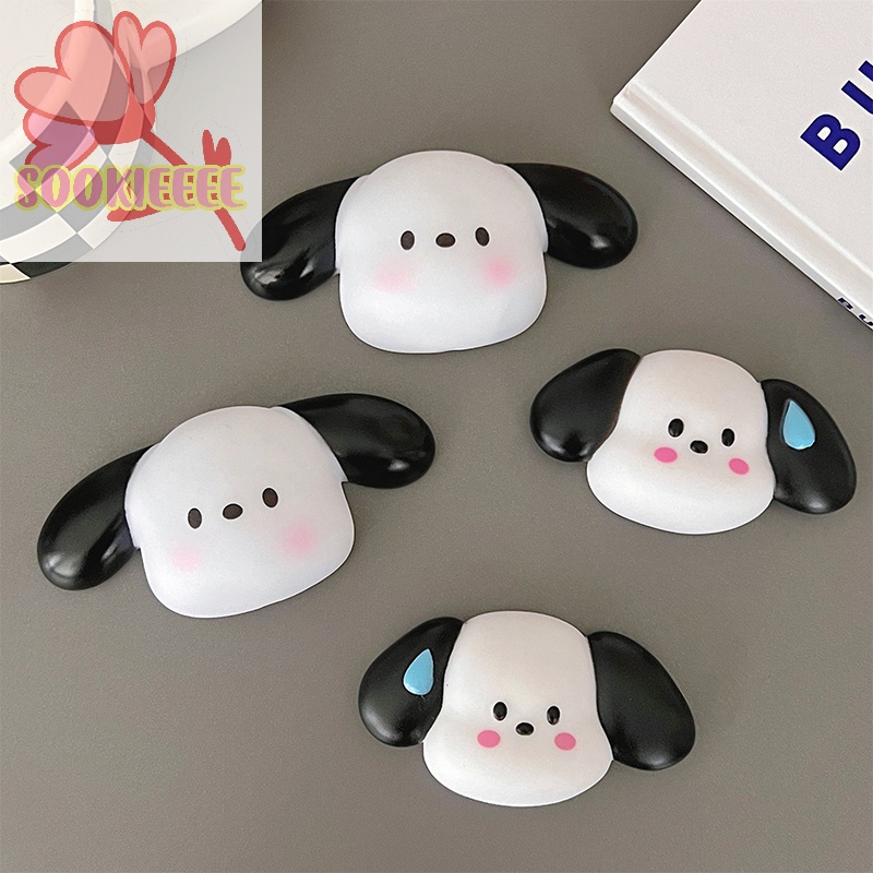 Miếng dán SayMakerLace silicon hình chú chó hoạt họa 3D DIY trang trí điện thoại/ máy tính/ cốc nước/ đồ chơi trẻ em