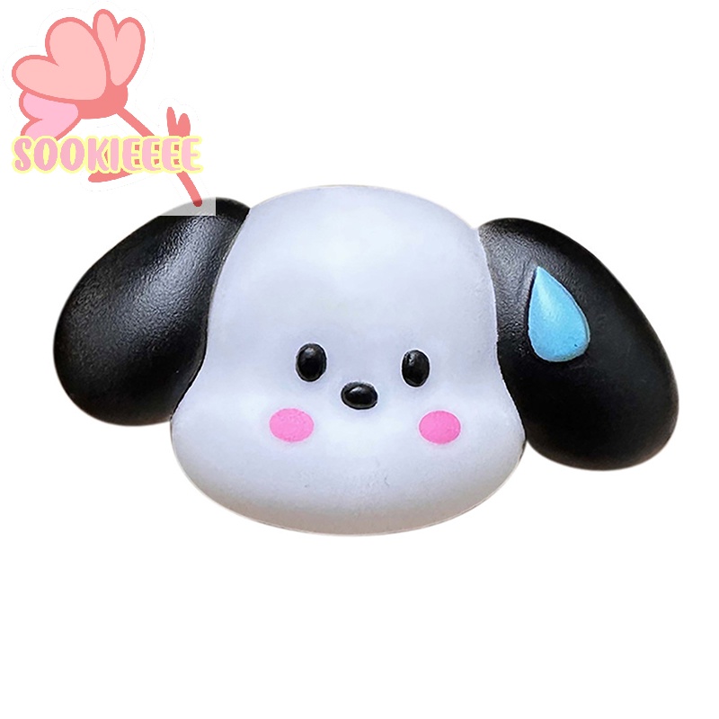 Miếng dán SayMakerLace silicon hình chú chó hoạt họa 3D DIY trang trí điện thoại/ máy tính/ cốc nước/ đồ chơi trẻ em