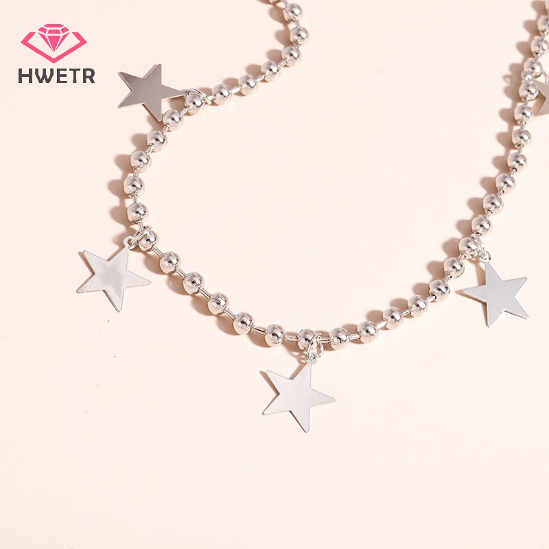 Vòng cổ Bằng Thép Titan Mặt Ngôi Sao Phong Cách hip hop Hàn Quốc y2k Thời Trang Cho Nam Và Nữ Mới