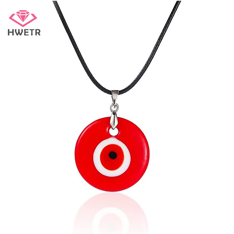 Vòng cổ Mặt Tròn Hình Mắt Quỷ Màu Xanh Thời Trang Cho Nam Và Nữ Mới