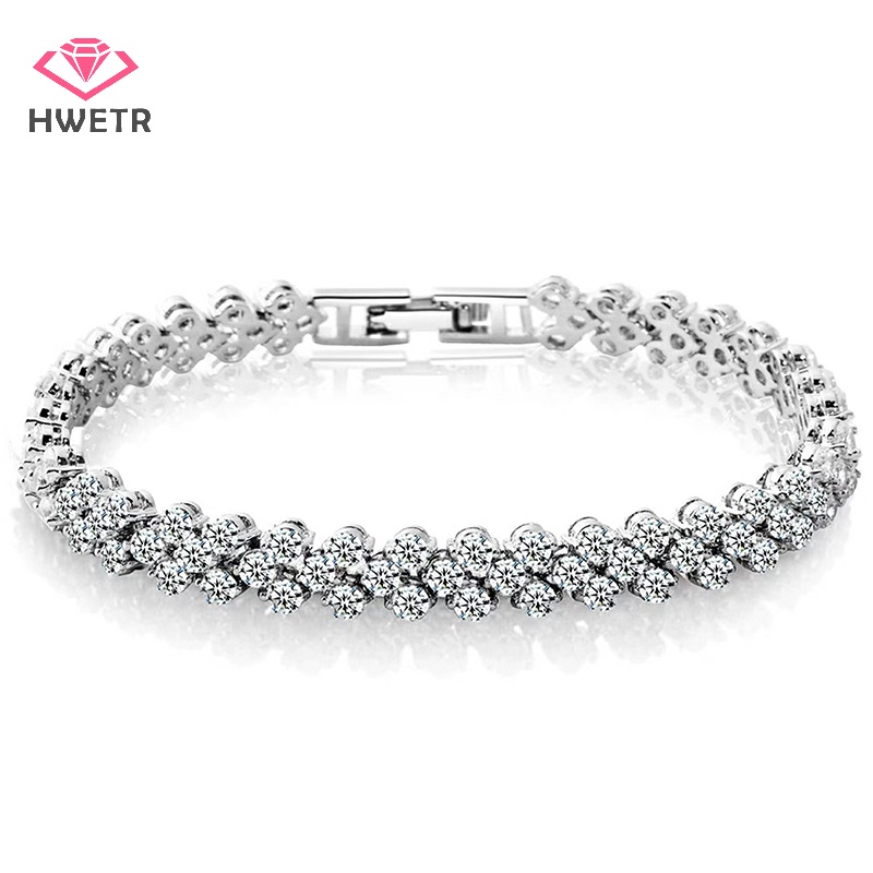 Vòng Tay Đính Đá zircon Hình Trái Tim Đơn Giản Thời Trang Cho Nữ Mới