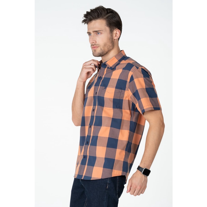 Áo Sơ Mi Tay Ngắn Họa Tiết Caro , thời thượng, lịch lãm, chỉn chu John Henry - WS23SS15P-SC