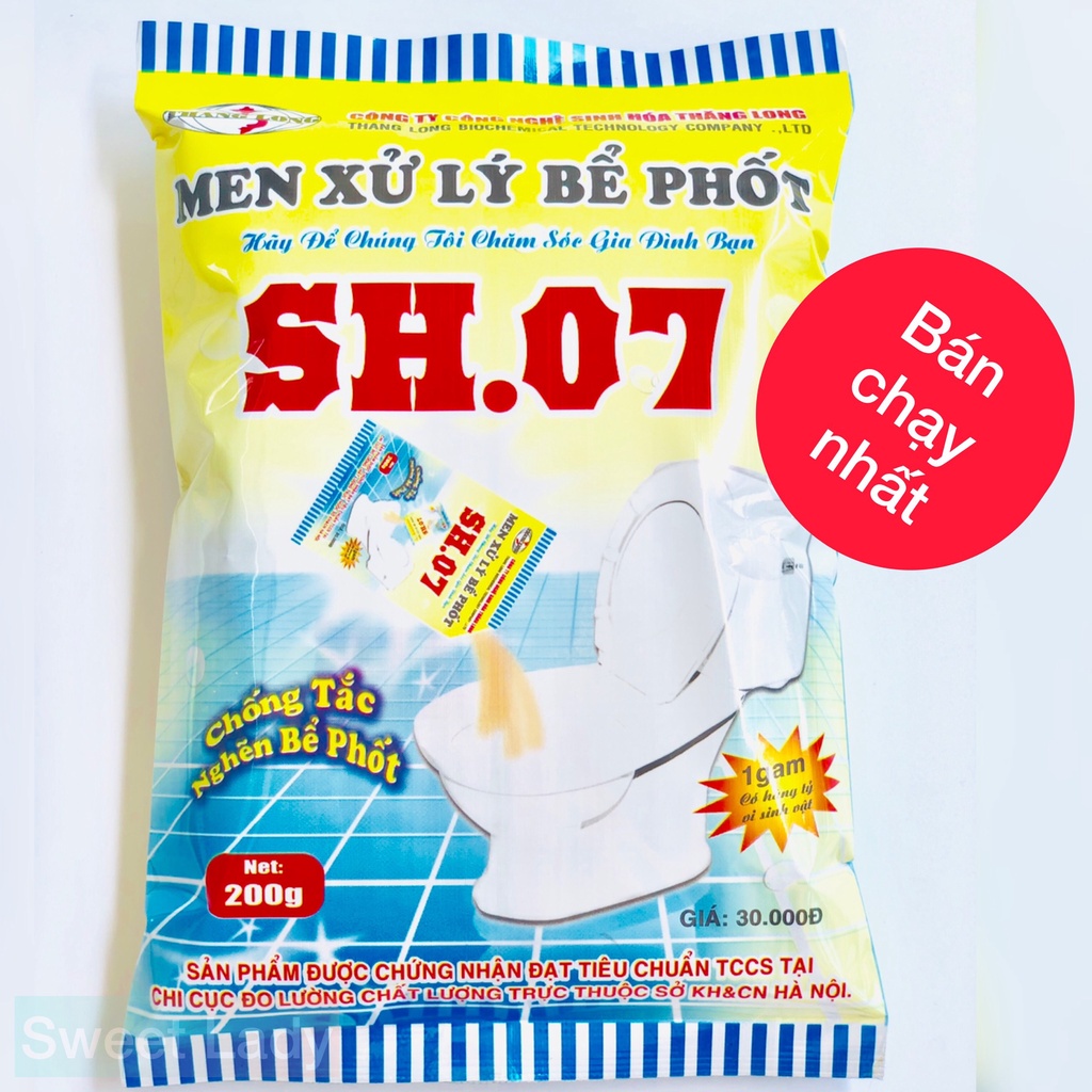 Men Xử Lý Bể Phốt Siêu Hiệu Quả Chính Hãng Công Ty SH07 200 gam