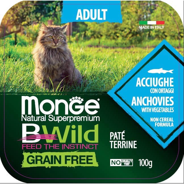 Pate Monge cho mèo trưởng thành nhiều vị khay 100g Bốn Chân  Bonchan.petstore