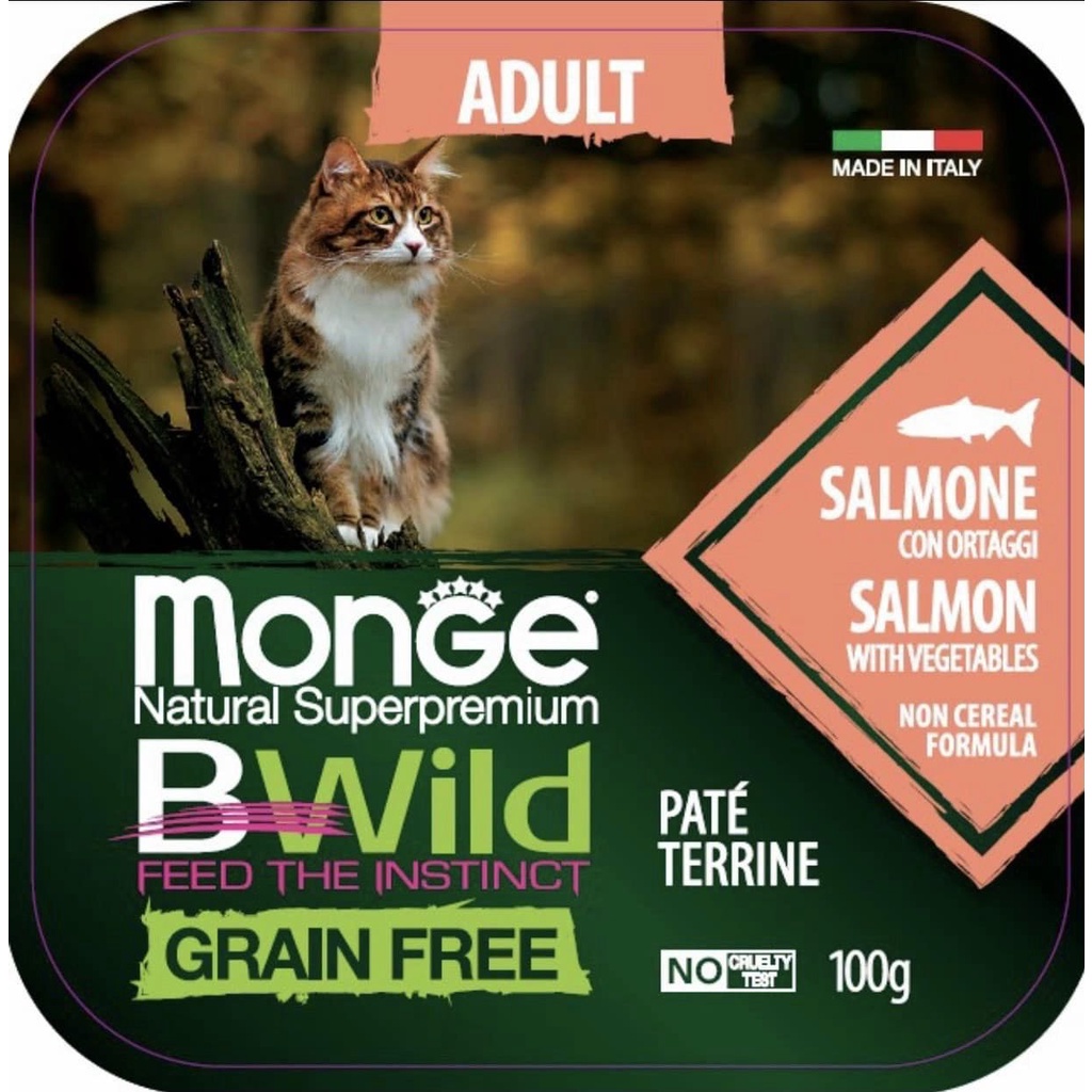 Pate Monge cho mèo trưởng thành nhiều vị khay 100g Bốn Chân  Bonchan.petstore