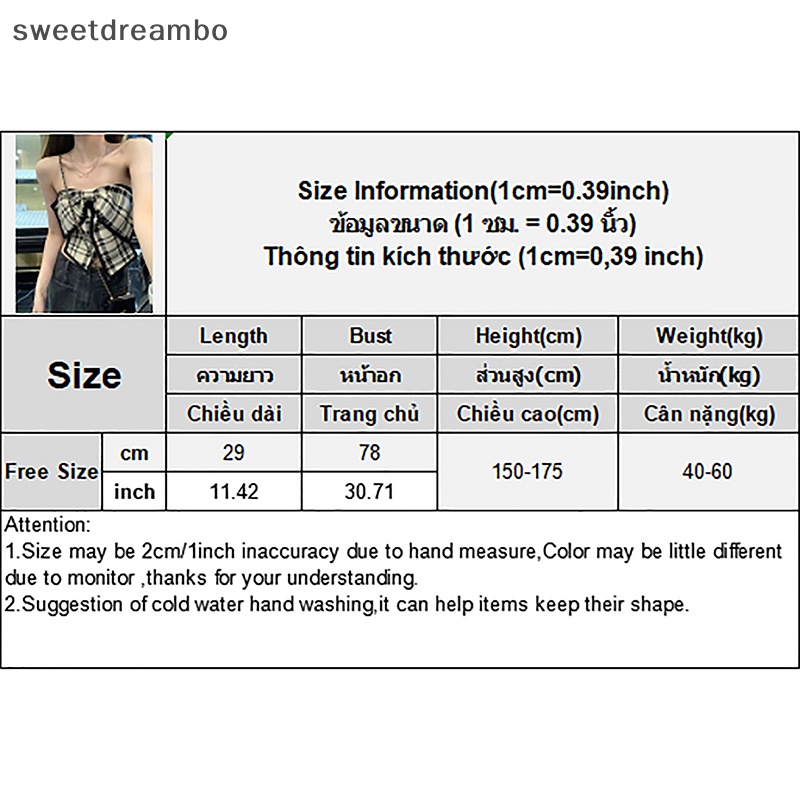 Áo Hai Dây Thắt Nơ Họa Tiết Sọc Caro Phong Cách Hàn Quốc Quyến Rũ Cho Nữ