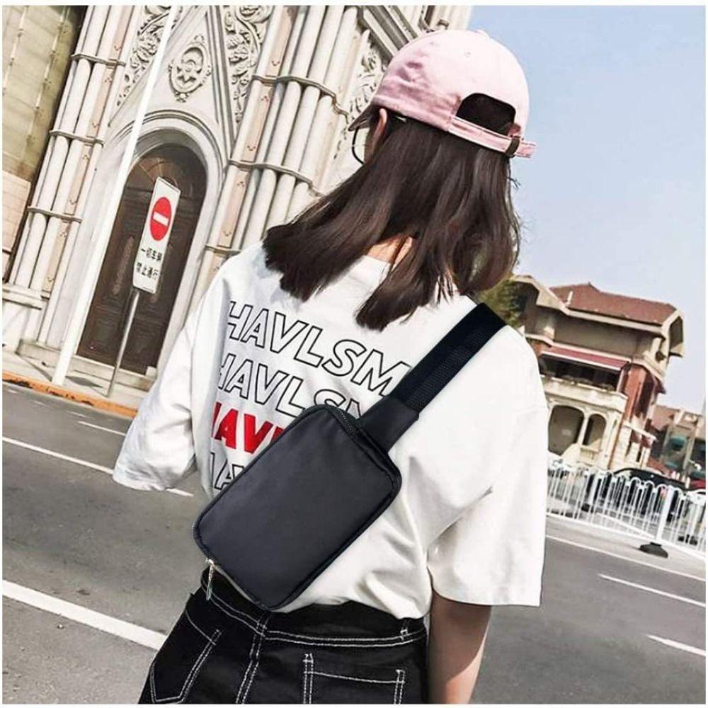 Túi Đeo Chéo Có Khóa Kéo Đôi Thời Trang Dành Cho Nữ