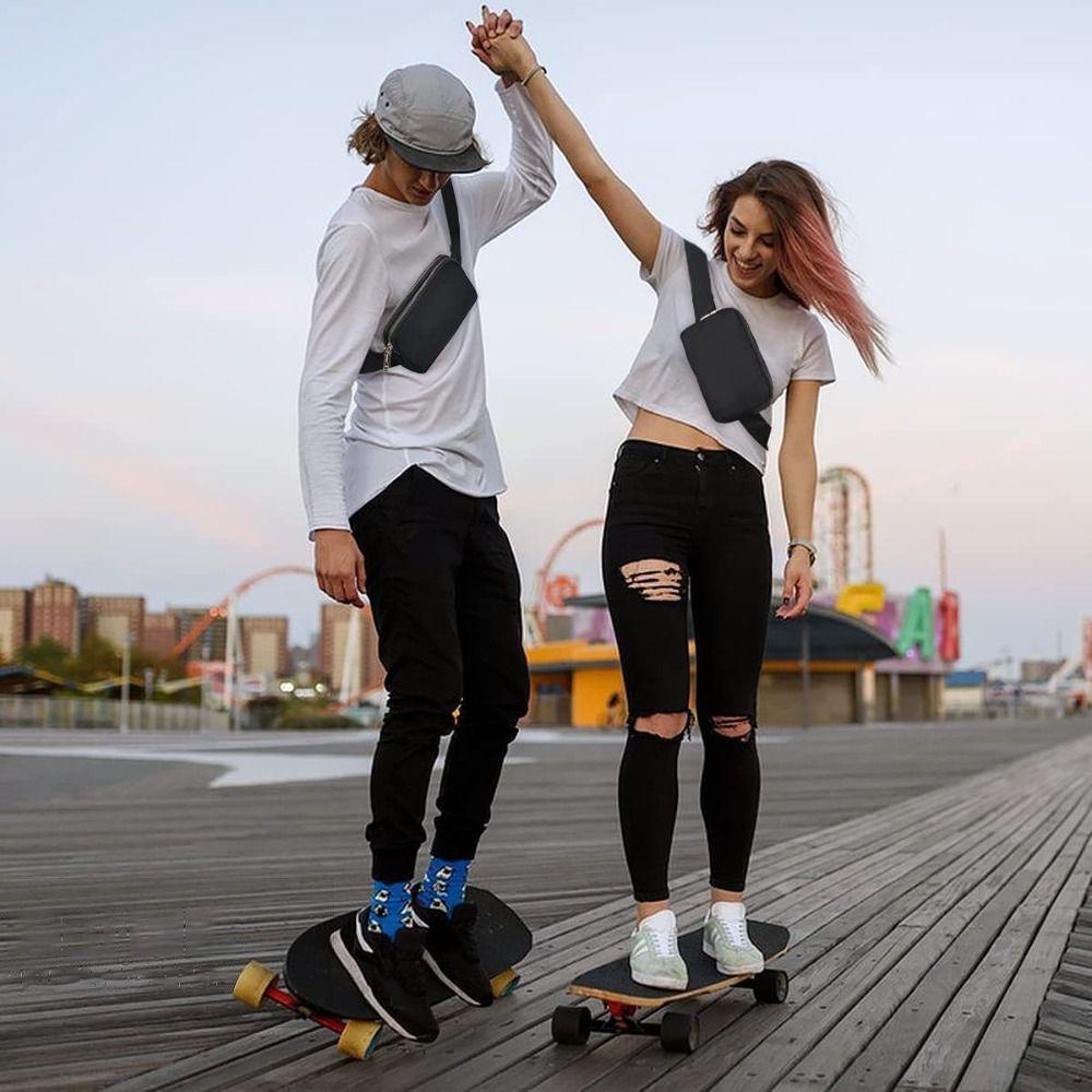 Túi Đeo Chéo Có Khóa Kéo Đôi Thời Trang Dành Cho Nữ