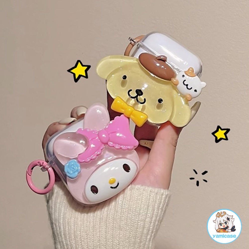 Hộp Đựng Tai Nghe Hình Chó 3D Dễ Thương Cho Airpods 1 2 3 Bao Tai Nghe Trong Suốt Cho Airpods Pro 2 Bao Tai Nghe Giai Điệu Hoạt Hình