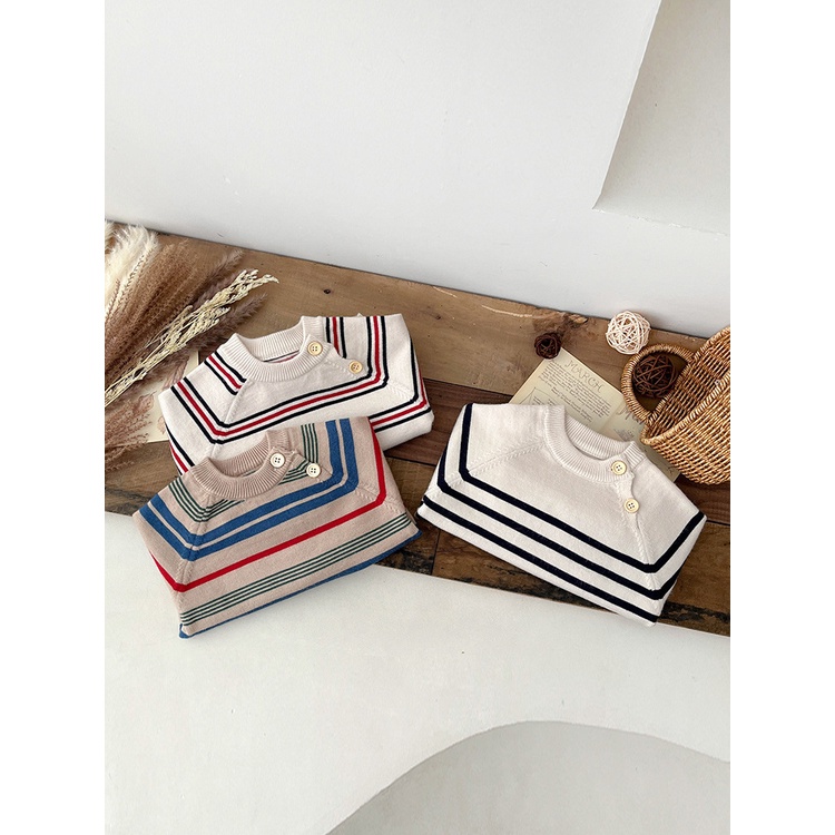 Áo Sweater Dệt Kim Tay Dài Thoải Mái Phong Cách Bắc Âu Cổ Điển Thời Trang Mùa Thu Cho Bé Trai Và Gái