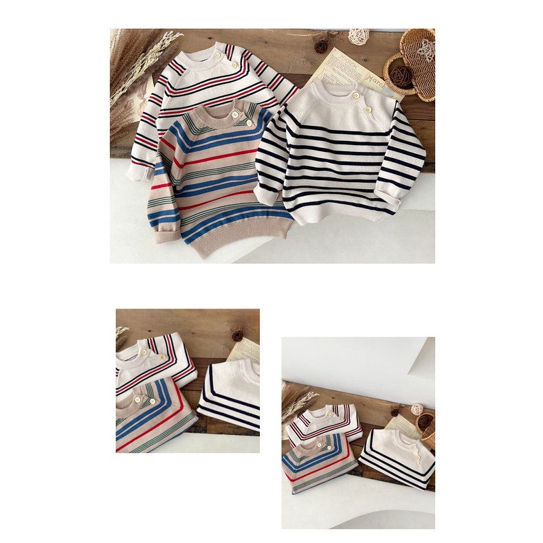 Áo Sweater Dệt Kim Tay Dài Thoải Mái Phong Cách Bắc Âu Cổ Điển Thời Trang Mùa Thu Cho Bé Trai Và Gái