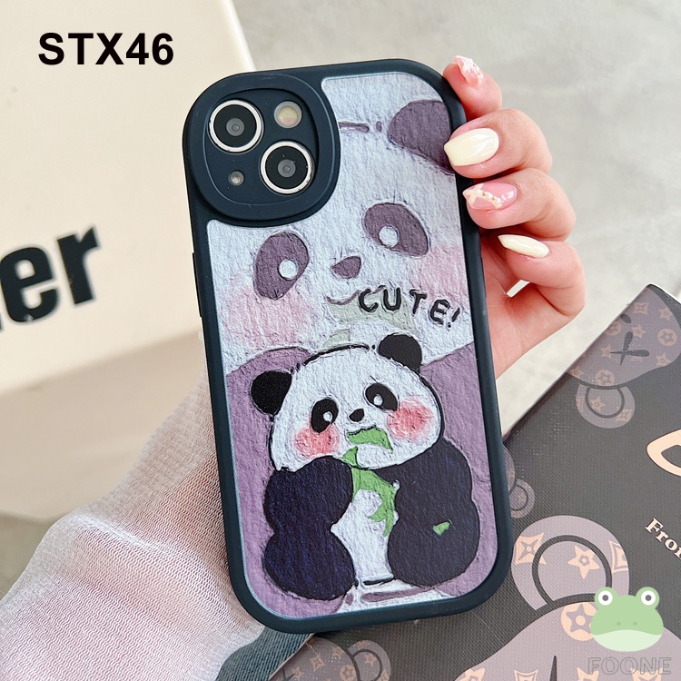 Ốp Điện Thoại Dẻo Họa Tiết Hoạt Hình Gấu Trúc Dễ Thương Cho iphone 14 13 12 11 pro max x xs xr 6 6s 7 8 plus 2022