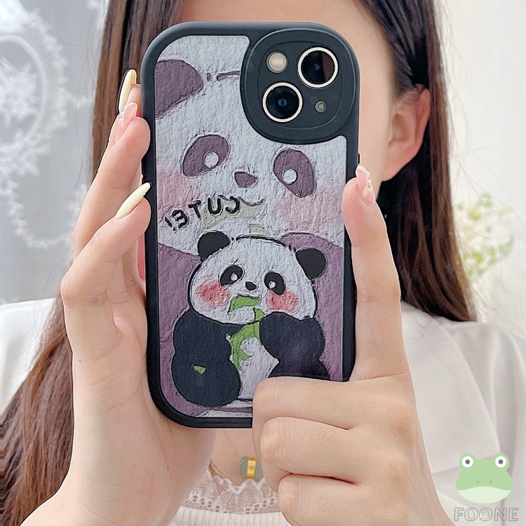 Ốp Điện Thoại Dẻo Họa Tiết Hoạt Hình Gấu Trúc Dễ Thương Cho iphone 14 13 12 11 pro max x xs xr 6 6s 7 8 plus 2022