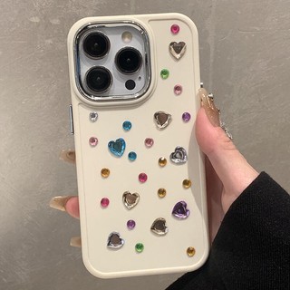 Màu Sắc Ốp Điện Thoại Mềm Chống Rơi Họa Tiết Trái Tim Cho iphone11 12 13 14 pro max x xr xs max se iphone 7 plus 8 plus