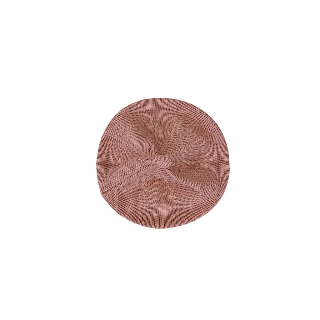 Mũ beret Len Dệt Kim Màu Trơn Phong Cách Hàn Quốc Cổ Điển Cho Bé Gái Sơ Sinh