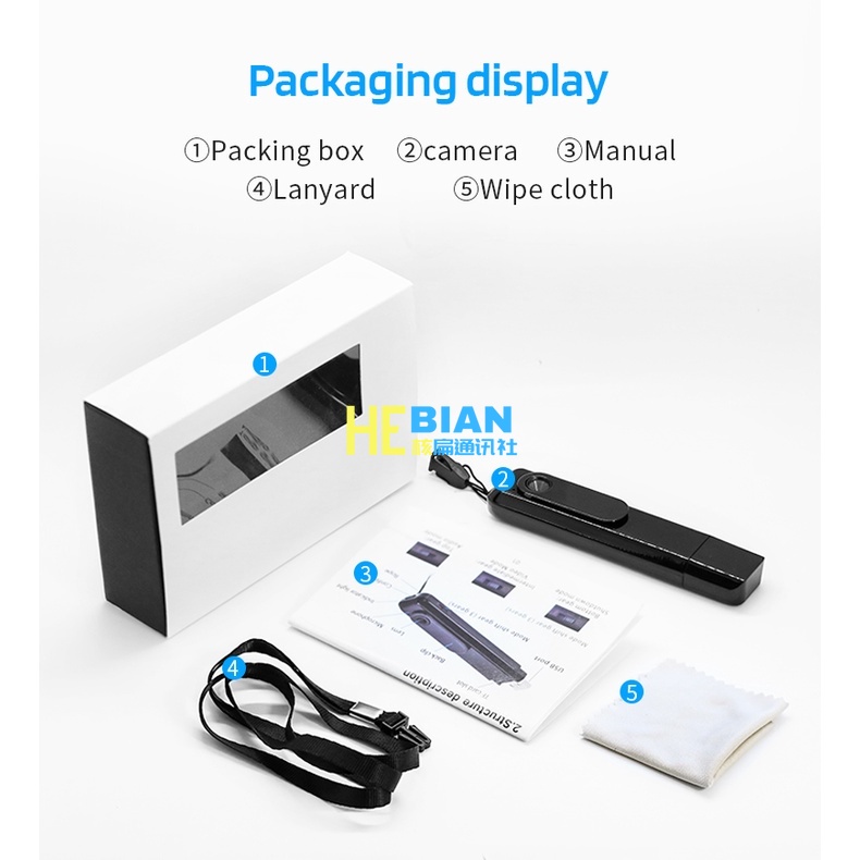Camera Thể Thao mini t008 1080p Kẹp Sau Lưng Có Tầm Nhìn Ban Đêm