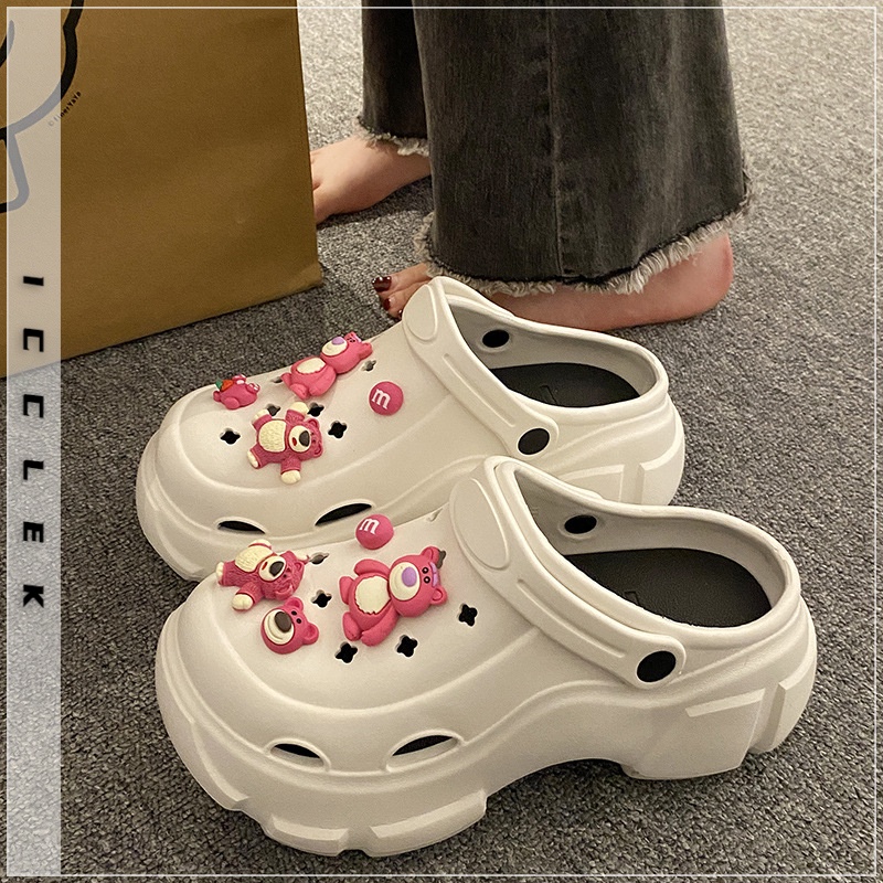 ICCLEK dép sandal nữ dép đi biển dép đế cao Thoải Mái Xinh Xắn Đẹp Trendy fashion Thanh lịch B98G1BE 37Z230910