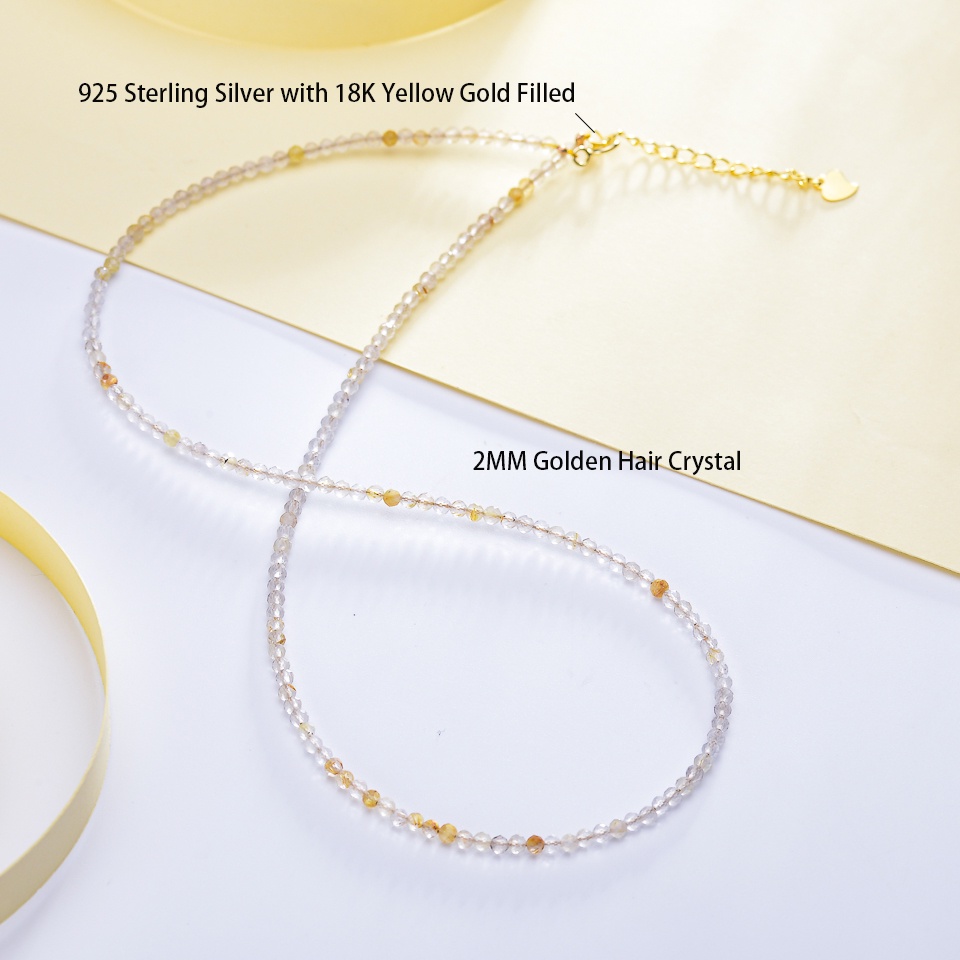 Vòng cổ Mặt Đá Tự Nhiên 2mm Bằng Bạc sterling 925 Cho Nữ