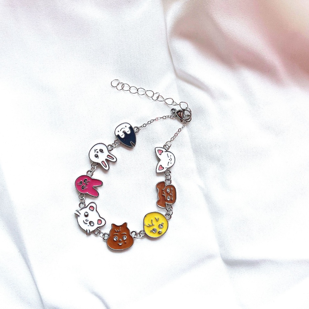 Vòng Đeo Tay Hoạt Hình kpop skz drip Bằng Thép Không Gỉ