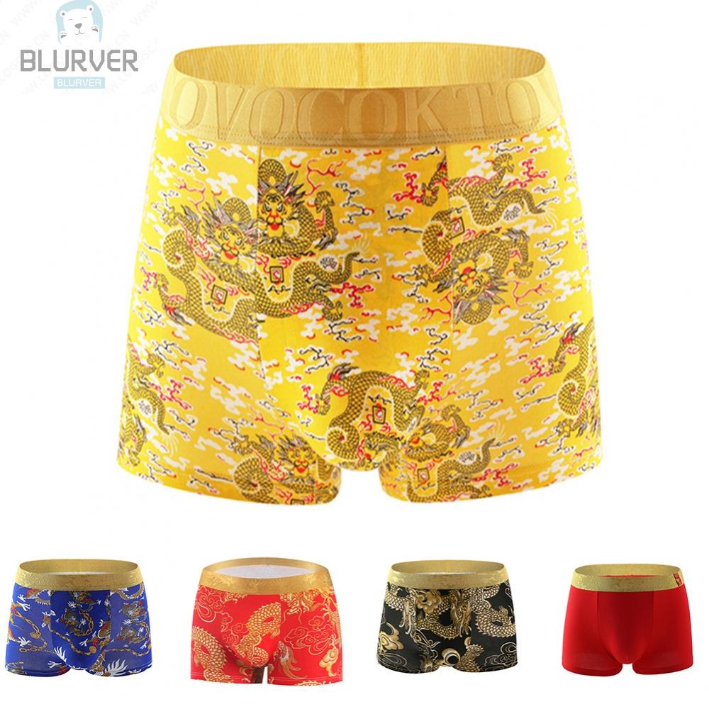 Quần Bơi Ngắn Co Giãn Thoáng Khí Thoải Mái Họa Tiết Rồng Cho Nam