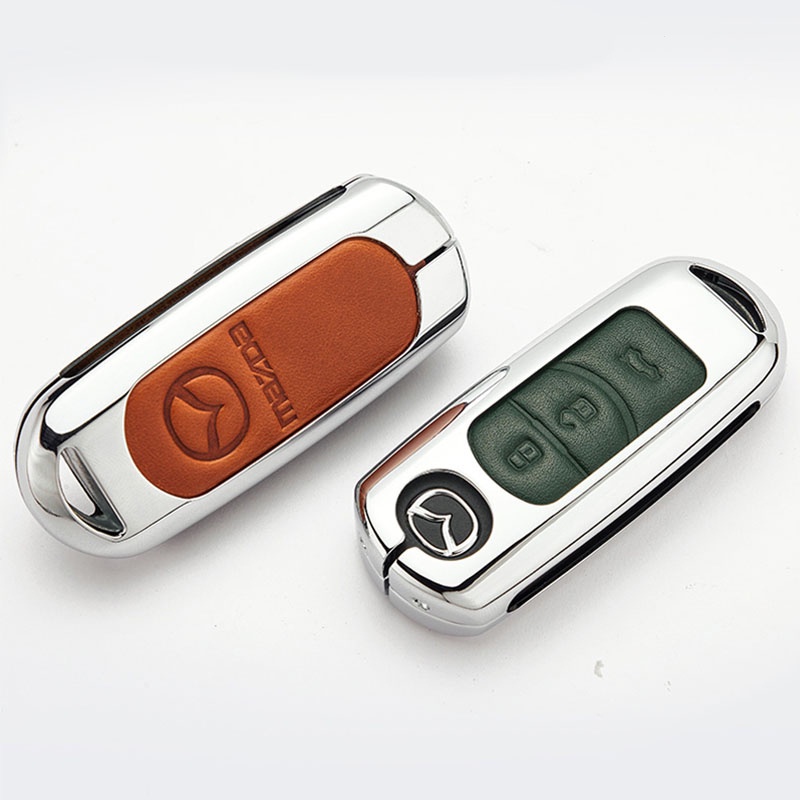 Vỏ Da Kim Loại Bảo Vệ Chìa Khóa Xe Hơi mazda 2 3 6 axela Axelaatenza cx-5 cx-4 cx-7 cx-9 smart 2 / 3