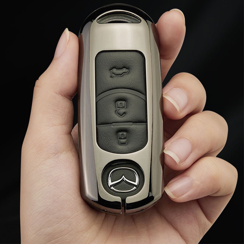 Vỏ Da Kim Loại Bảo Vệ Chìa Khóa Xe Hơi mazda 2 3 6 axela Axelaatenza cx-5 cx-4 cx-7 cx-9 smart 2 / 3