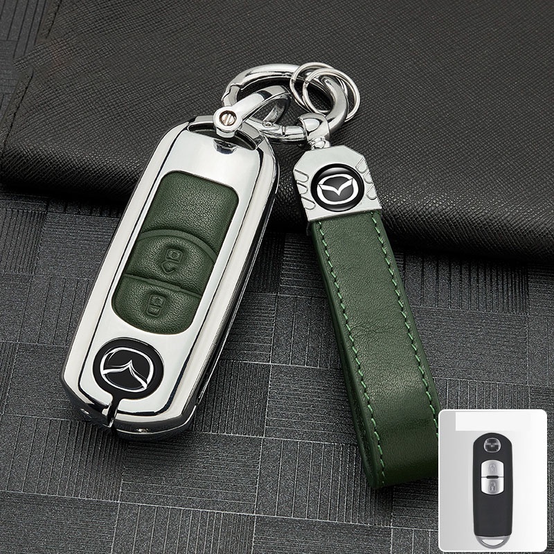 Vỏ Da Kim Loại Bảo Vệ Chìa Khóa Xe Hơi mazda 2 3 6 axela Axelaatenza cx-5 cx-4 cx-7 cx-9 smart 2 / 3
