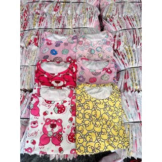 Set đồ bộ gấu hồng ống suông (đồ bộ nữ,đồ ngủ nữ,set đồ bộ nữ,đồ mặc nhà Gugumi)