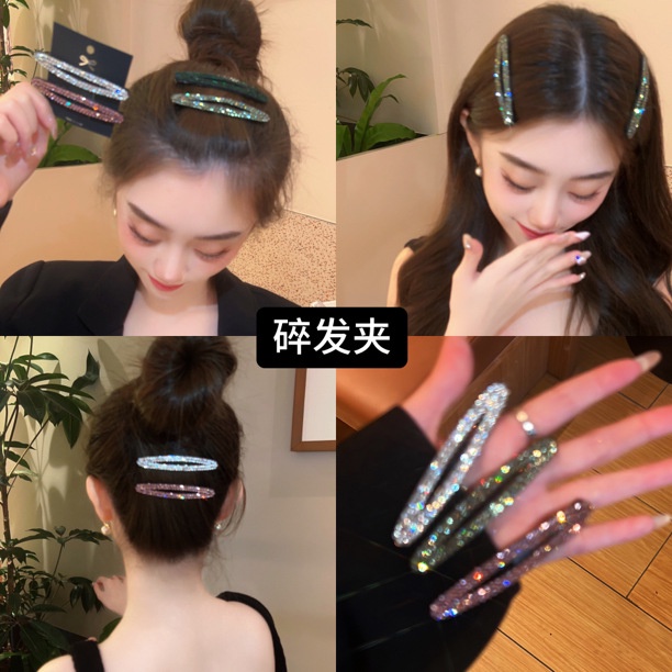 Kẹp Tóc bb Đính Đá Dễ Thương Phong Cách Hàn Quốc Thời Trang Cho Nữ