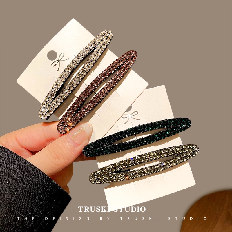 Kẹp Tóc bb Đính Đá Dễ Thương Phong Cách Hàn Quốc Thời Trang Cho Nữ