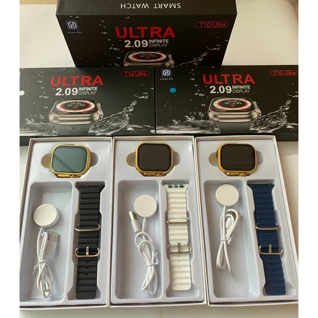 Đồng Hồ Thông Minh Smartwatch Nam Nữ T10 ULTRA 2023 Vỏ Thép - Giá Rẻ - Nhận Thông Báo Điện Thoại - Màn Hình Lớn 2,09