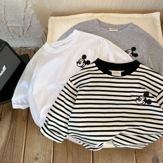  Mới Áo Thun Tay Dài Sọc Ngang Bằng cotton Cho Bé 