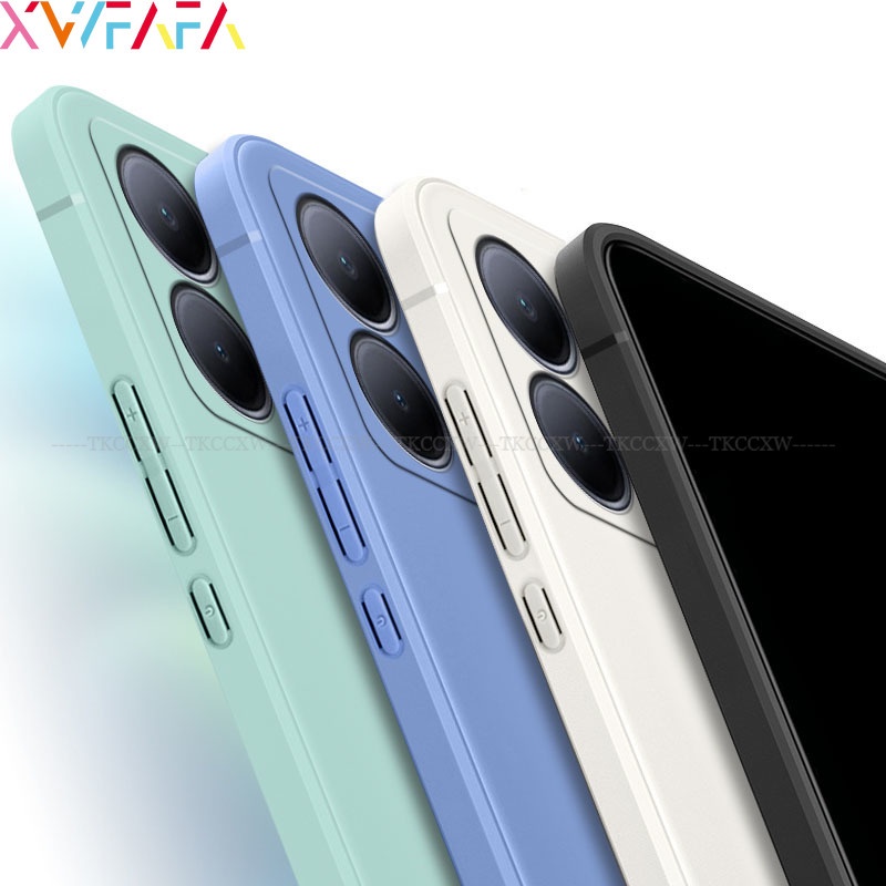 Silicone Ốp Điện Thoại Silicon Dẻo Viền Thẳng Bảo Vệ Cho vivo y27 y36 y78 y35 y16 y22 y22s 4g 5g