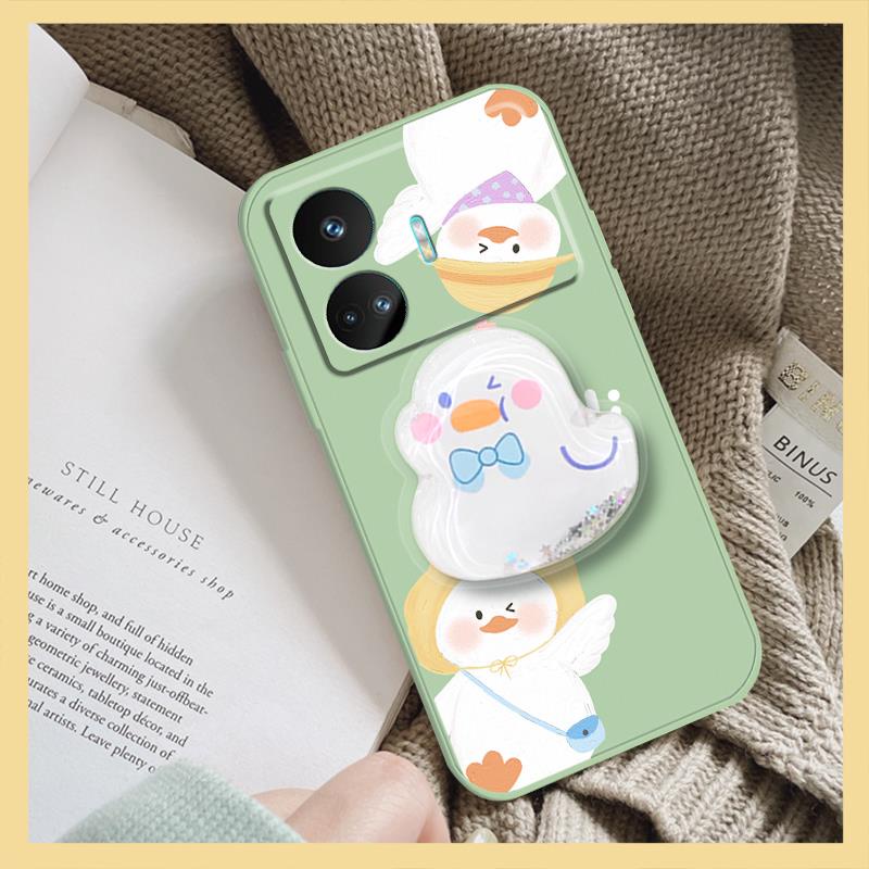 Rotatable stand Liquid silicone shell Phone Case For OPPO Realme GT Neo5 SE protective case ins Skin feel silicone