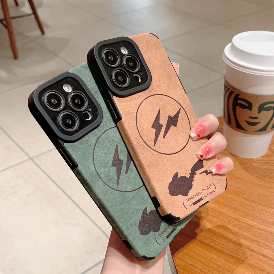 Ôp Da Điện Thoại Họa Tiết pokemon Cho iphone 11 12 13 14 pro max plus 11pro 13pro 7 8 plus x xr xs max se 2020 Ốp