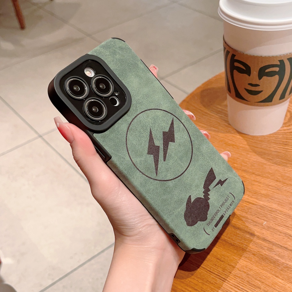 Ôp Da Điện Thoại Họa Tiết pokemon Cho iphone 11 12 13 14 pro max plus 11pro 13pro 7 8 plus x xr xs max se 2020 Ốp