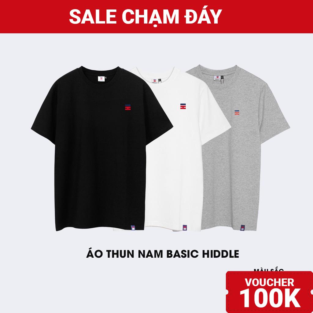 Áo thun nam cổ tròn basic chất cotton dày dặn co giãn 4 chiều form vừa người HIDDLE | H01-T8