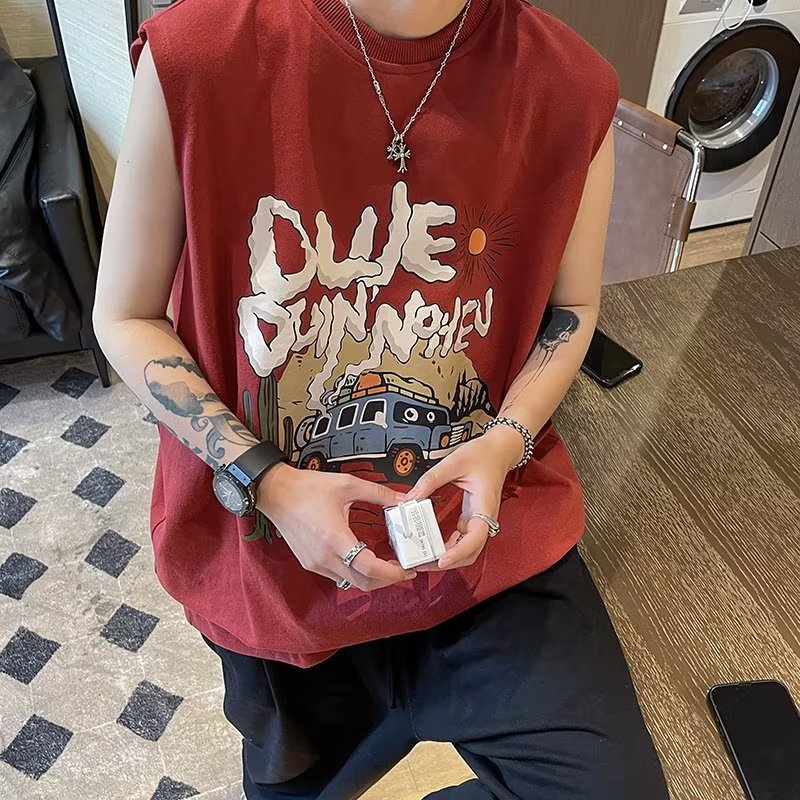 Áo Ba Lỗ Thể Thao Dáng Rộng Thoáng Khí Thoải Mái In Họa Tiết Hoạt Hình anime Thời Trang Mùa Hè Cho Nam Và Nữ