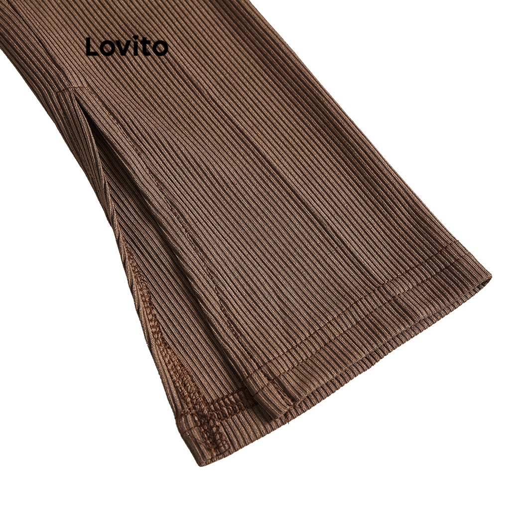 Áo thun Lovito cơ bản màu trơn thường ngày cho nữ L61AD036