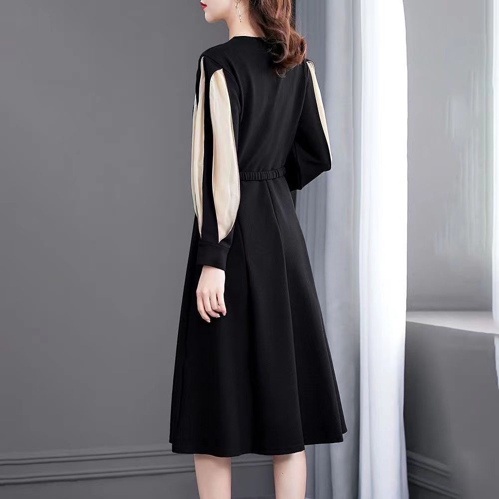 Đầm chiffon Tay Dài Thời Trang Xuân Thu Cho Nữ