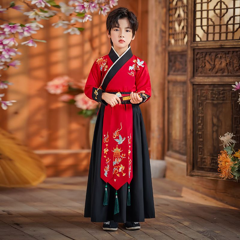 Bộ Đồ Hán Phục Phong Cách Trung Hoa Cho Bé Trai