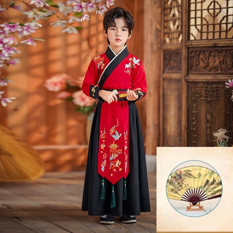 Bộ Đồ Hán Phục Phong Cách Trung Hoa Cho Bé Trai