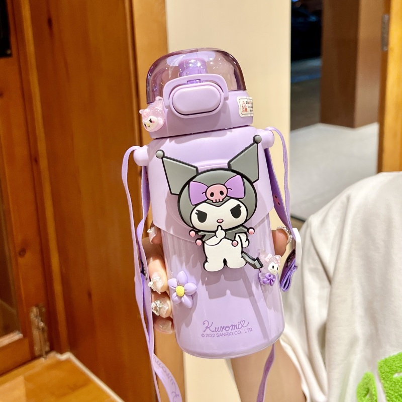 Backpack Bear SANRIO Bình Nước Giữ Nhiệt 600ml Bằng Thép Không Gỉ 316 Họa Tiết Hoạt Hình Dễ Thương