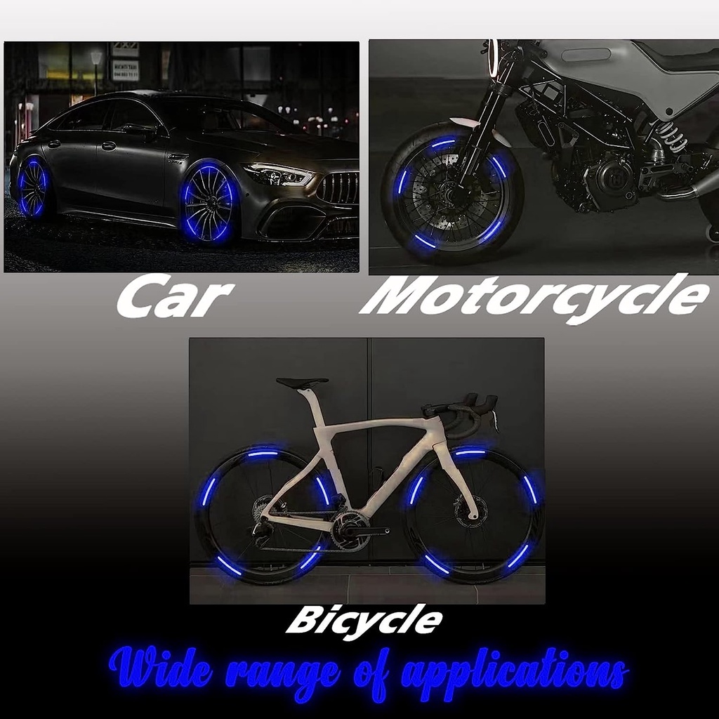 Bộ 20 Miếng Dán Phản Quang Cảnh Báo An Toàn Chống Trầy Trang Trí Bánh Xe Hơi / Xe Máy